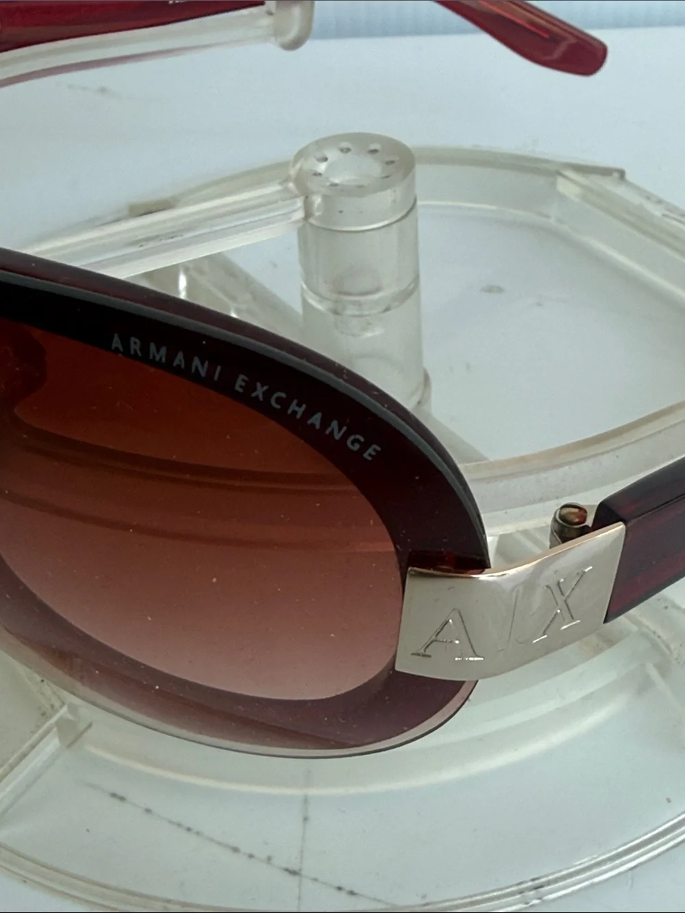 NEW ARMANI EXCHANGE AX010/S Bordeaux Red Sunglasses NEW WITHOUT TAGS